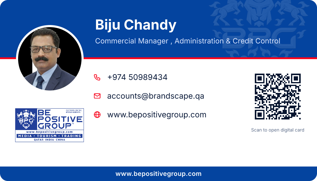 Business card of Biju Chandy