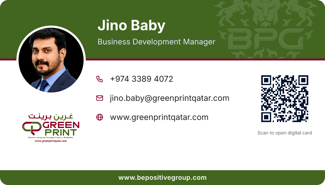 Business card of Jino Baby