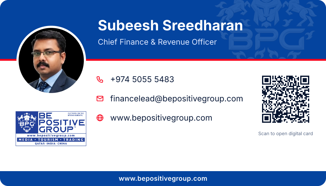 Business card of Subeesh Sreedharan